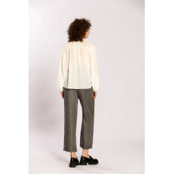 Pantalon 3/4 rayé