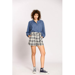 Short à carreaux jacquard