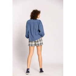 Short à carreaux jacquard