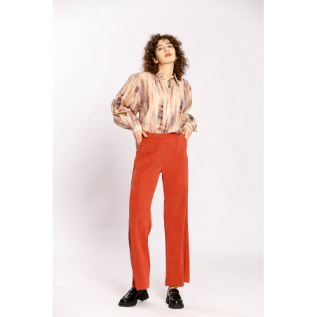 Pantalon velours uni