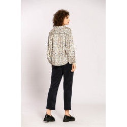 Pantalon velours 3/4 uni