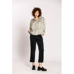 Pantalon velours 3/4 uni
