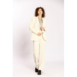 Blazer effet velours uni