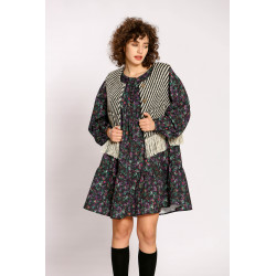 Gilet bicolor finition franges