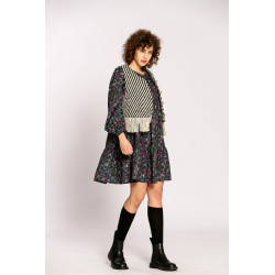 Gilet bicolor finition franges
