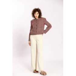 Manteau court jacquard