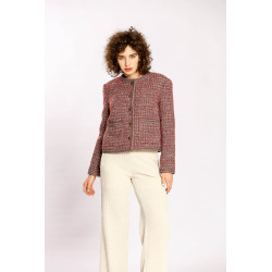 Manteau court jacquard