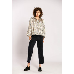 Pantalon velours 3/4 uni