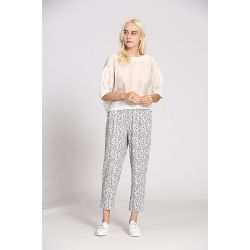 Pantalon coton fleuri