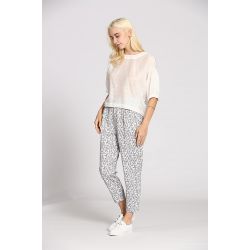 Pantalon coton fleuri