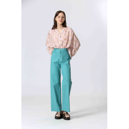 Blouse motif florale