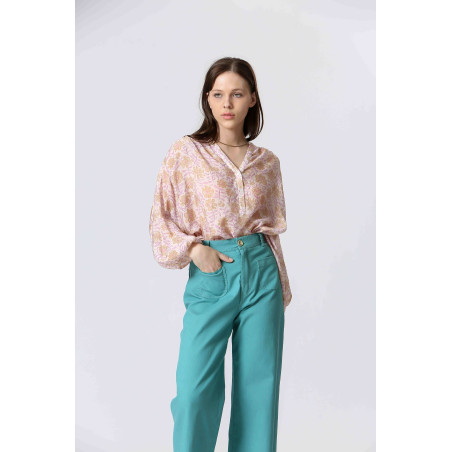 Blouse motif florale