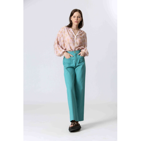 Blouse motif florale