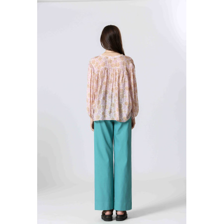Blouse motif florale