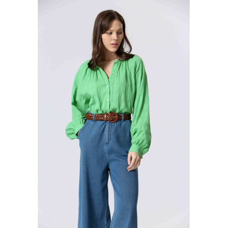 Blouse coton texturé