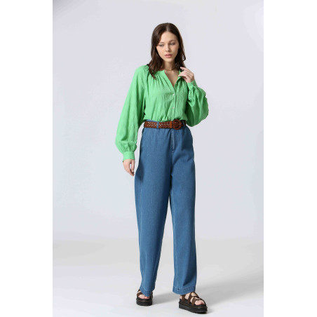 Blouse coton texturé
