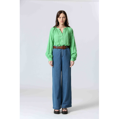 Blouse coton texturé
