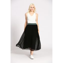 Jupe uni froissé