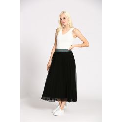Jupe uni froissé