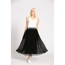 Jupe uni froissé
