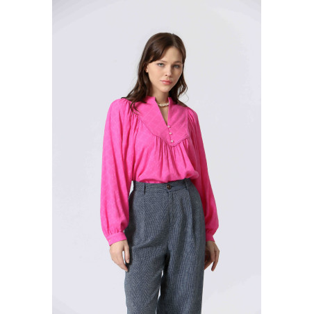 Blouse coton jacquard