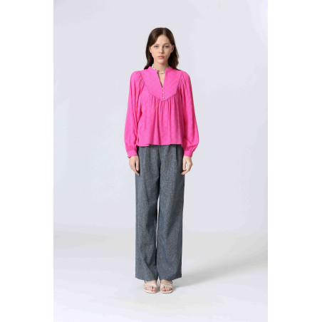 Blouse coton jacquard