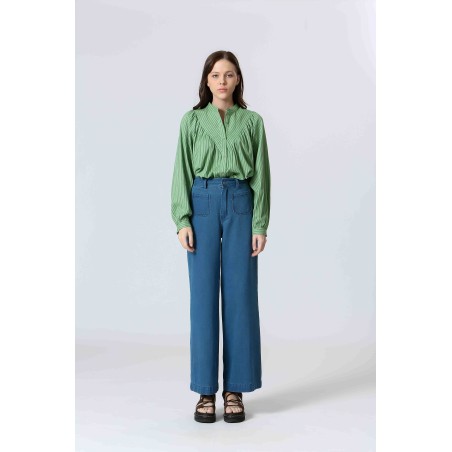 Blouse coton rayé