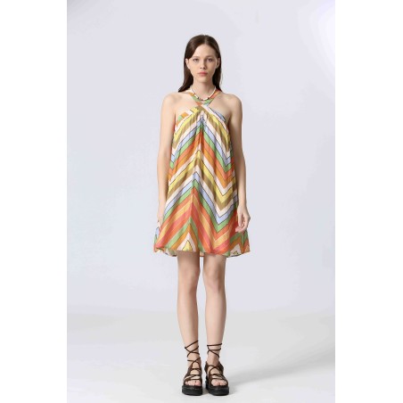 Robe courte motif zigzag