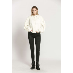 Top uni jean coton