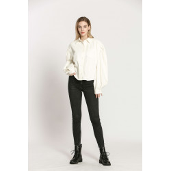 Top uni jean coton