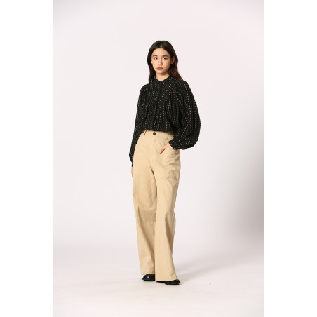 Blouse motif jacquard