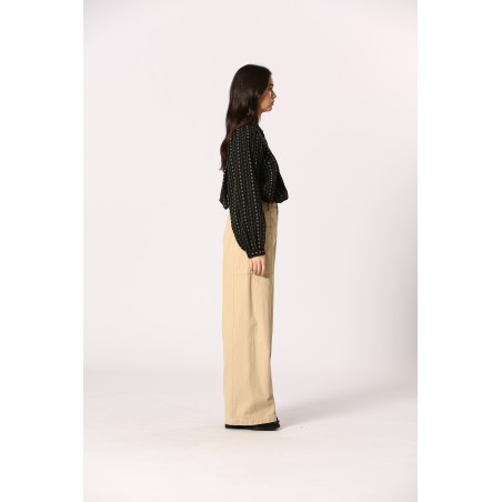 Blouse motif jacquard