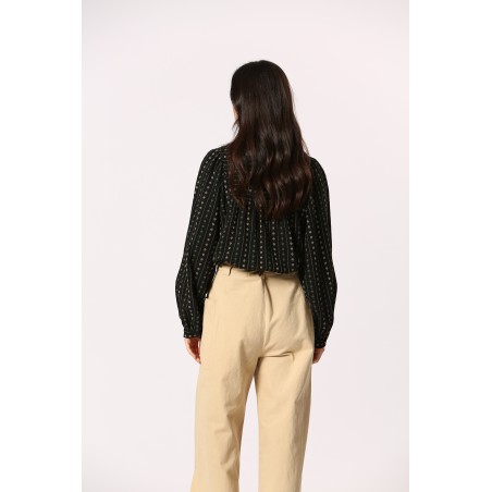 Blouse motif jacquard