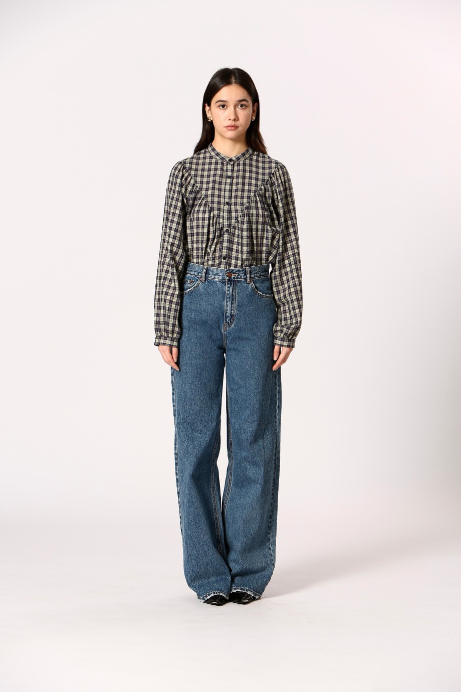 Blouse à carreaux