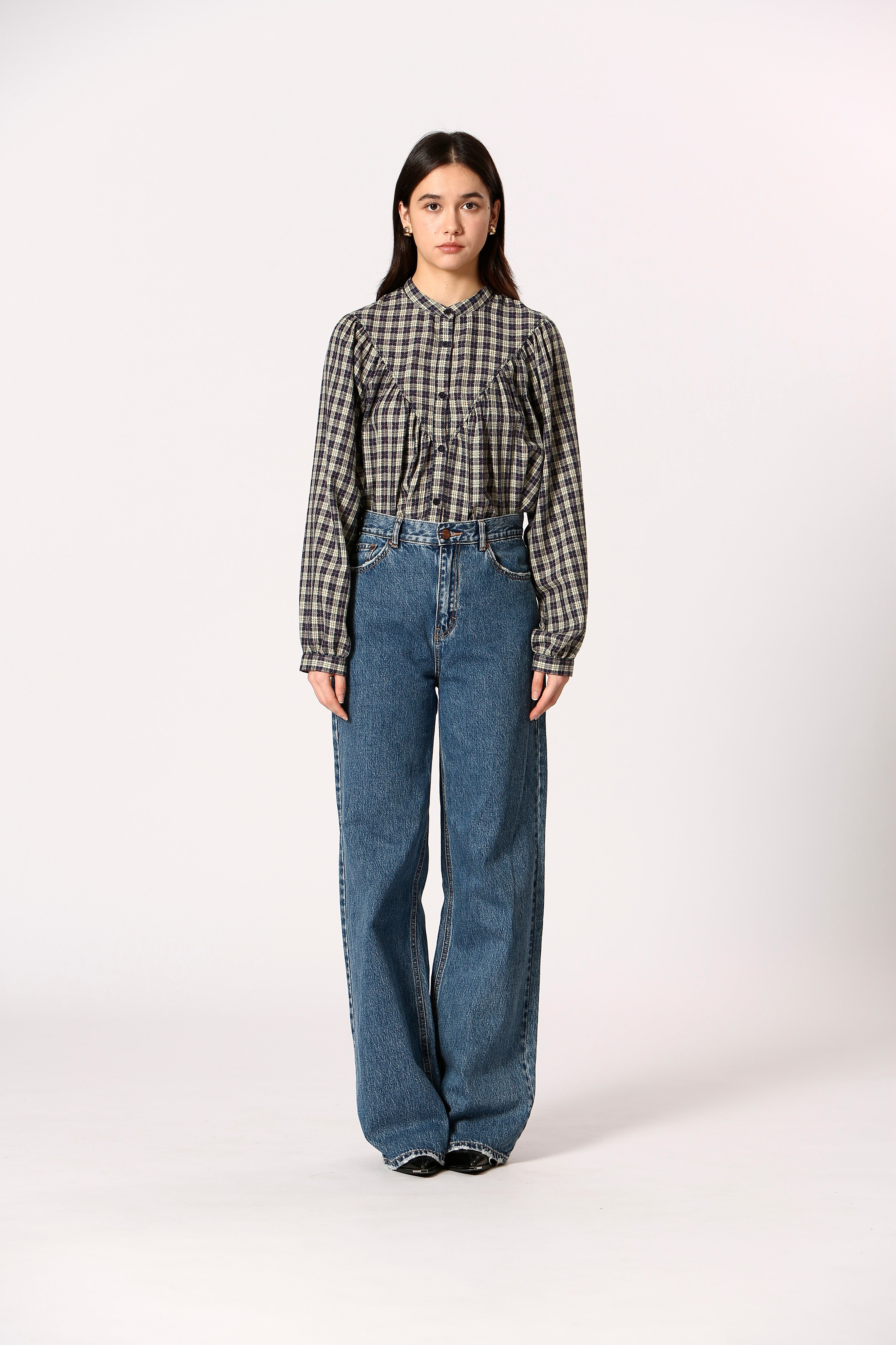 Blouse à carreaux