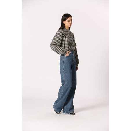 Blouse à carreaux