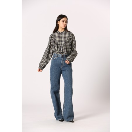 Blouse à carreaux