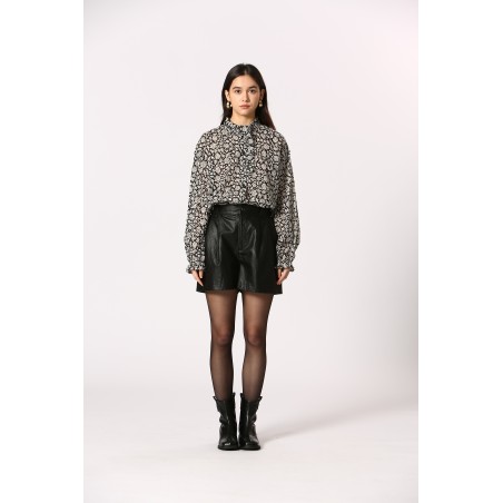 Blouse fleuri bicolore