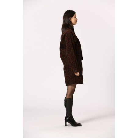 Veste velour léopard
