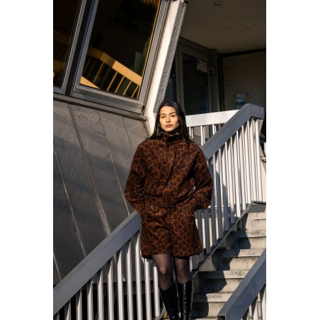 Veste velour léopard
