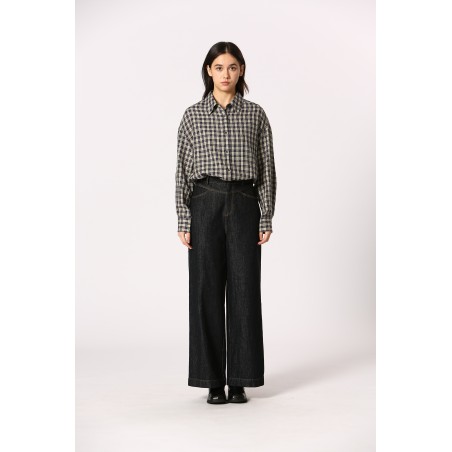 Chemise à carreaux tissés