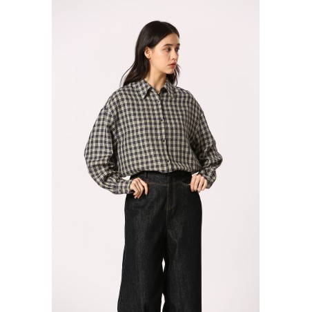 Chemise à carreaux tissés