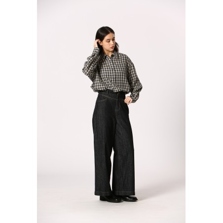 Chemise à carreaux tissés