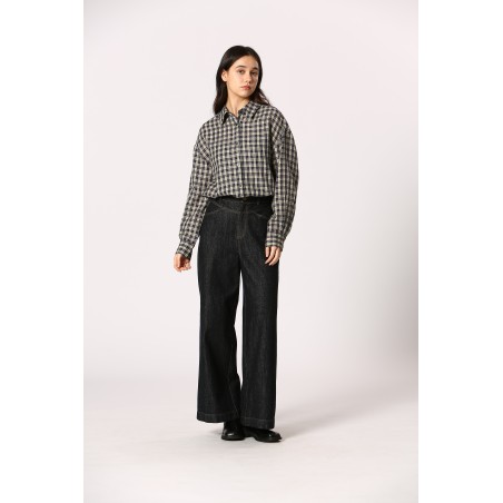 Chemise à carreaux tissés