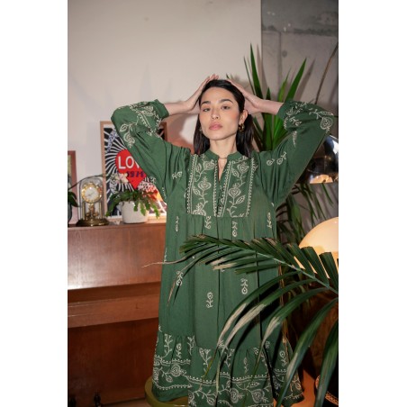 Robe courte brodée