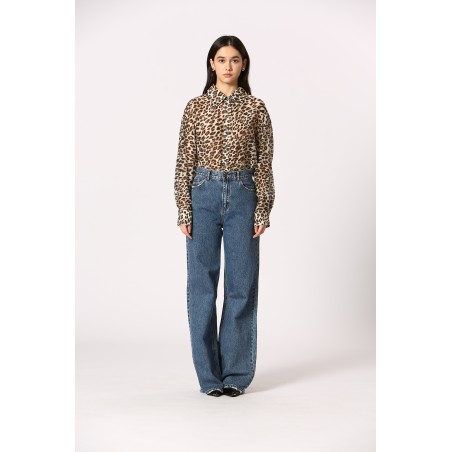 Chemise longue léopard