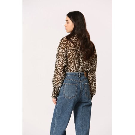 Chemise longue léopard