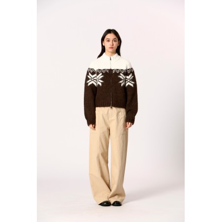 Cardigan à motif jacquard