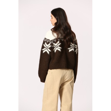 Cardigan à motif jacquard