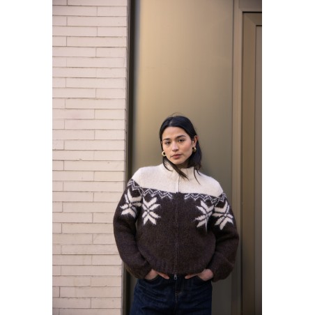 Cardigan à motif jacquard